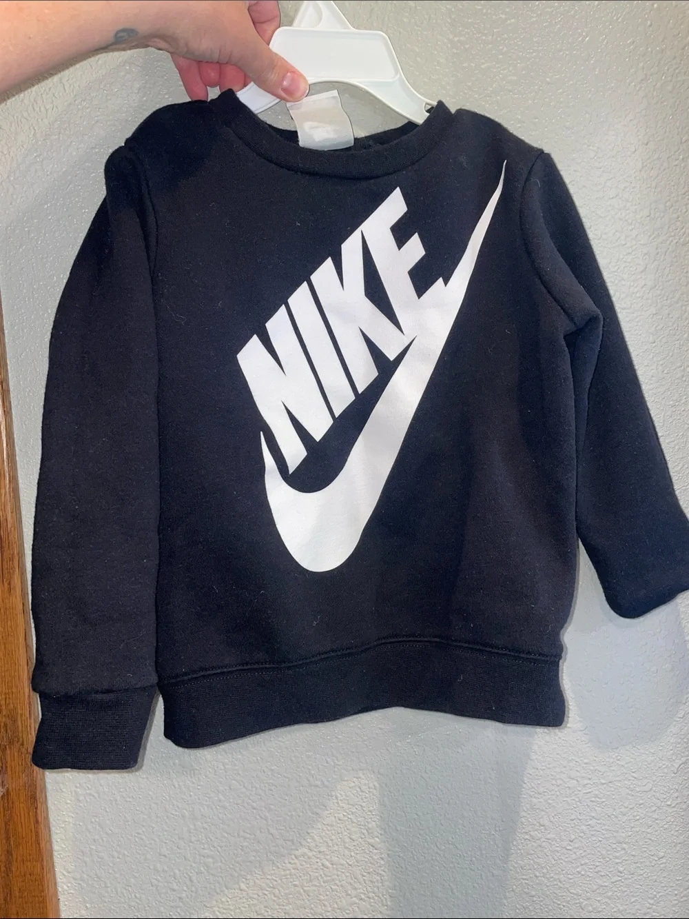 Nike Black Sweatshirt & Joggers Set with White Logo